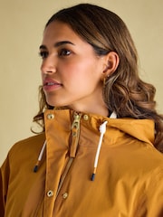 Joules Portwell Dark Yellow Waterproof Raincoat With Hood - Image 4 of 8