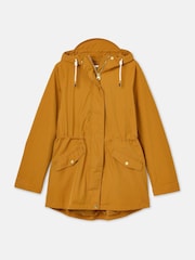 Joules Portwell Dark Yellow Waterproof Raincoat With Hood - Image 8 of 8