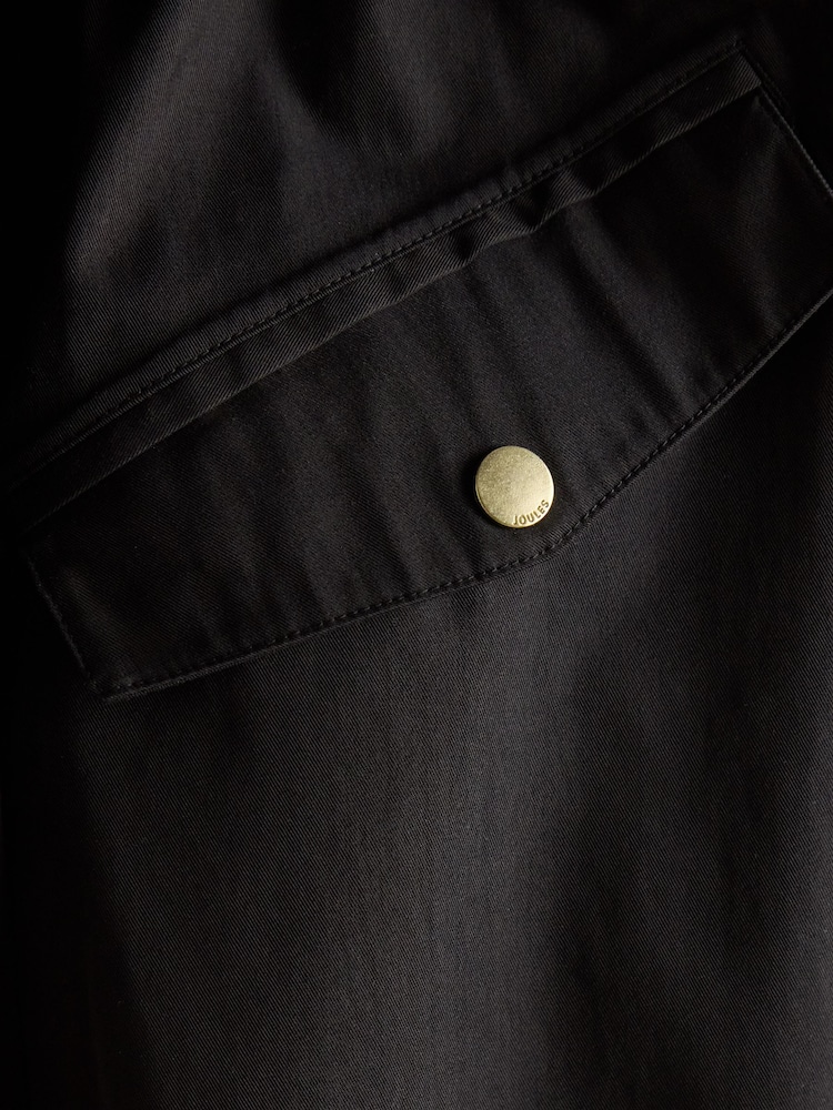 Joules Portwell Black Waterproof Raincoat With Hood - Image 10 of 11