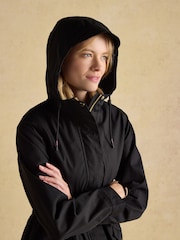 Joules Portwell Black Waterproof Raincoat With Hood - Image 7 of 11
