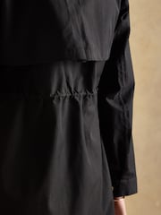 Joules Portwell Black Waterproof Raincoat With Hood - Image 8 of 11