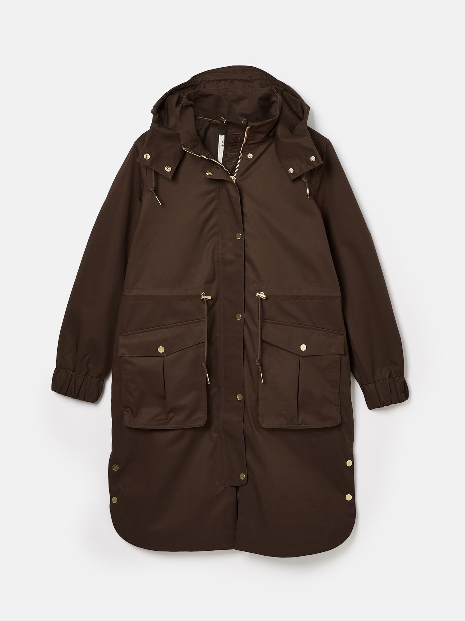 Buy Joules Harpsden Brown Waterproof Long Raincoat with Hood