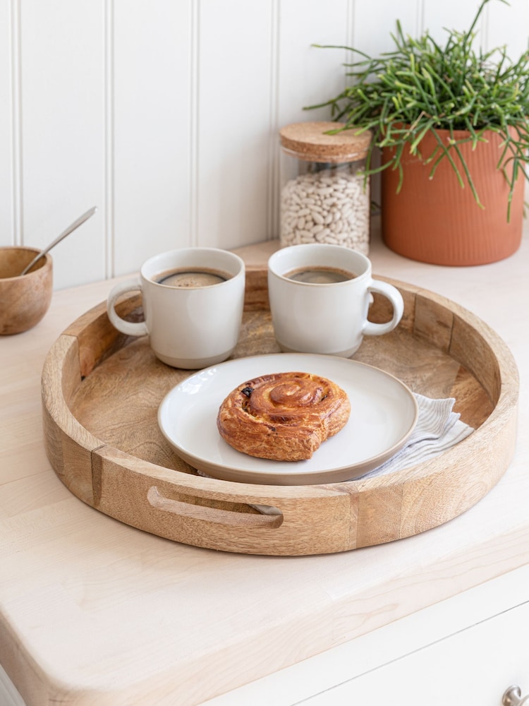 Garden Trading Natural Midford Mango Wood Tray - Image 1 of 3