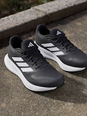 adidas Black/White Runfalcon 5 Running Trainers - Image 6 of 8