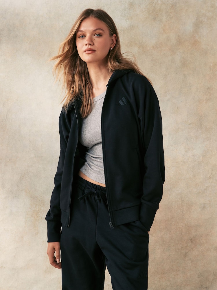 adidas Black All Szn Full Zip Hoodie - Image 1 of 5
