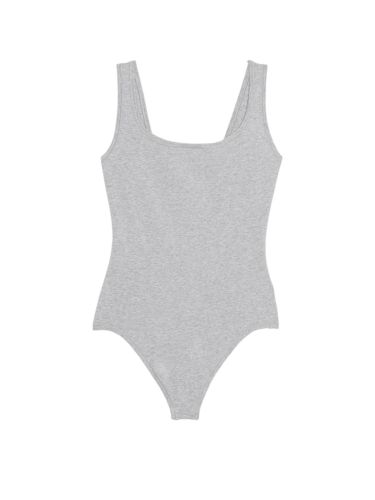 Victoria's Secret PINK Medium Heather Grey Cotton Bodysuit - Image 3 of 3 Victoria's Secret PINK Medium Heather Grey Cotton Bodysuit - Image 3 of 3