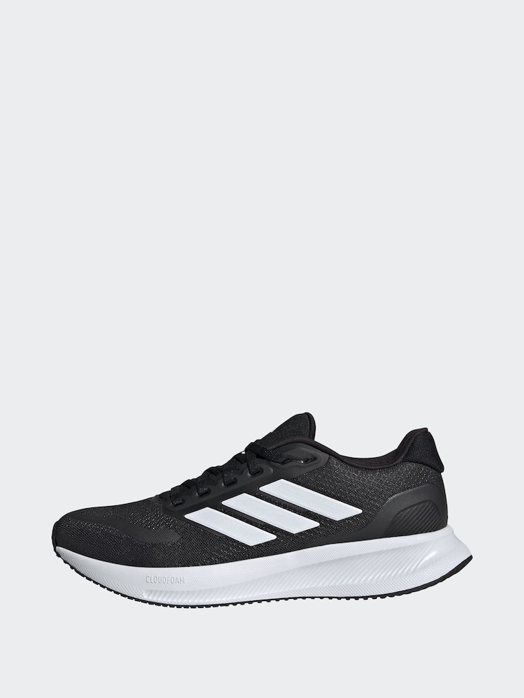 adidas Black/White Runfalcon 5 Trainers - Image 16 of 16