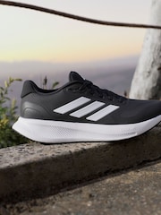 adidas Black/White Runfalcon 5 Trainers - Image 1 of 16