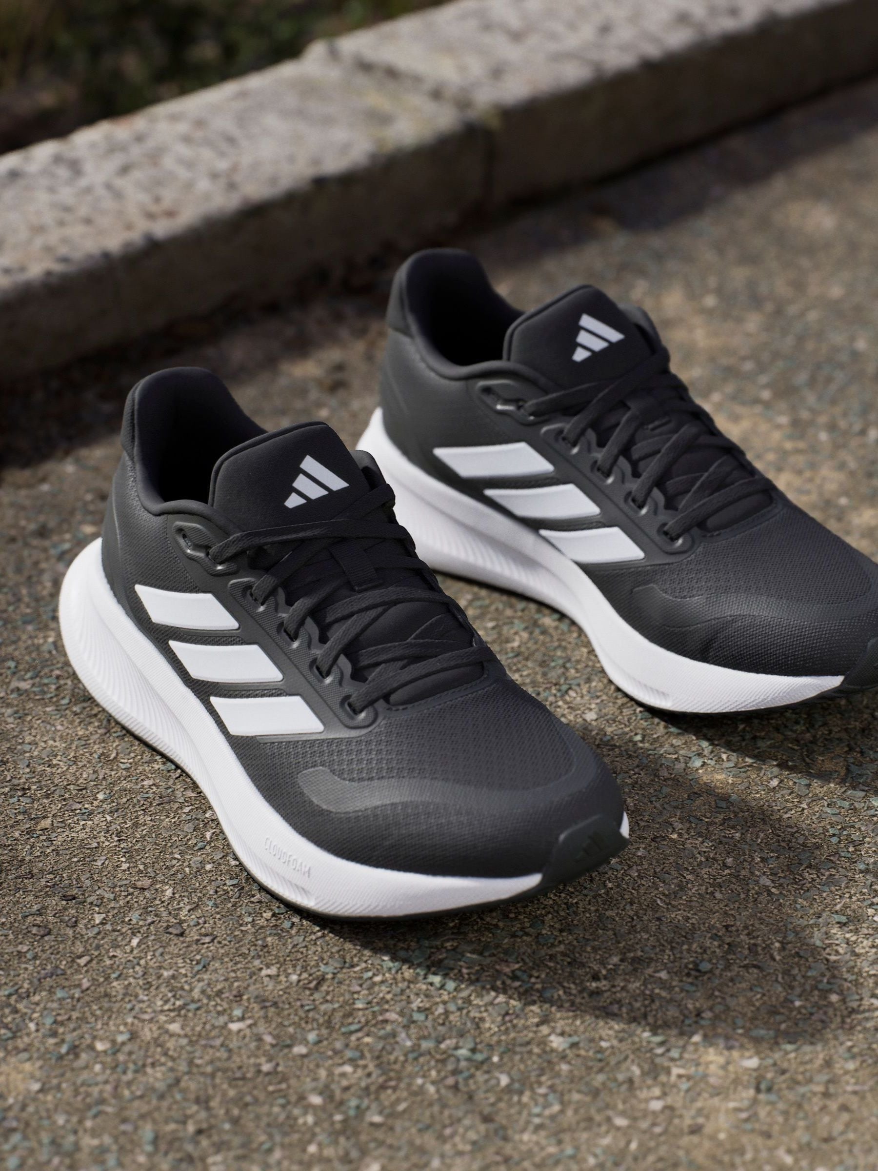 adidas Black White Runfalcon 5 Shoes