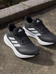 adidas Black/White Runfalcon 5 Trainers - Image 3 of 16