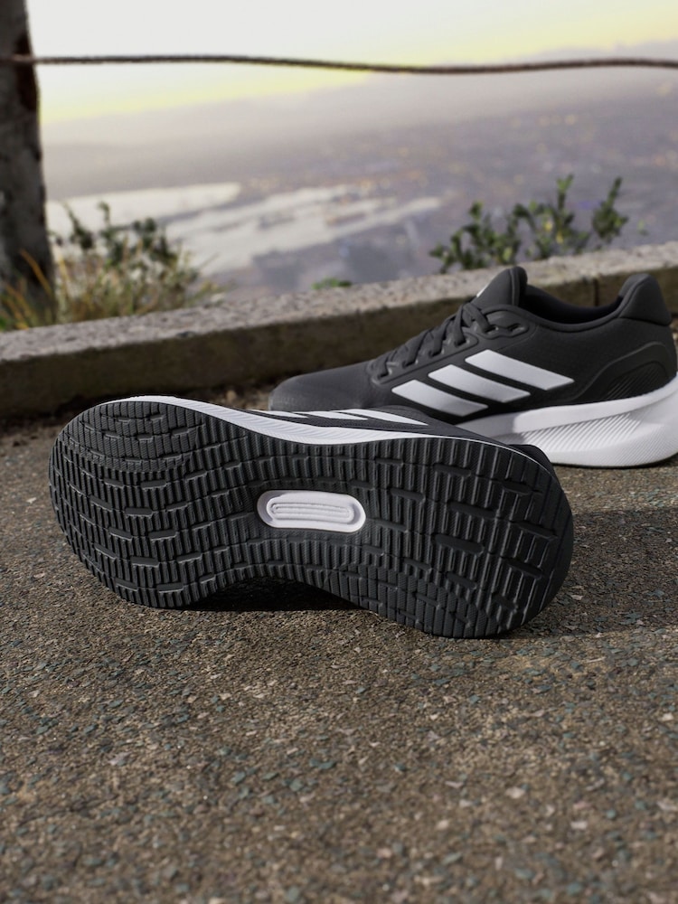 adidas Black/White Grand Court Trainers - Image 6 of 16