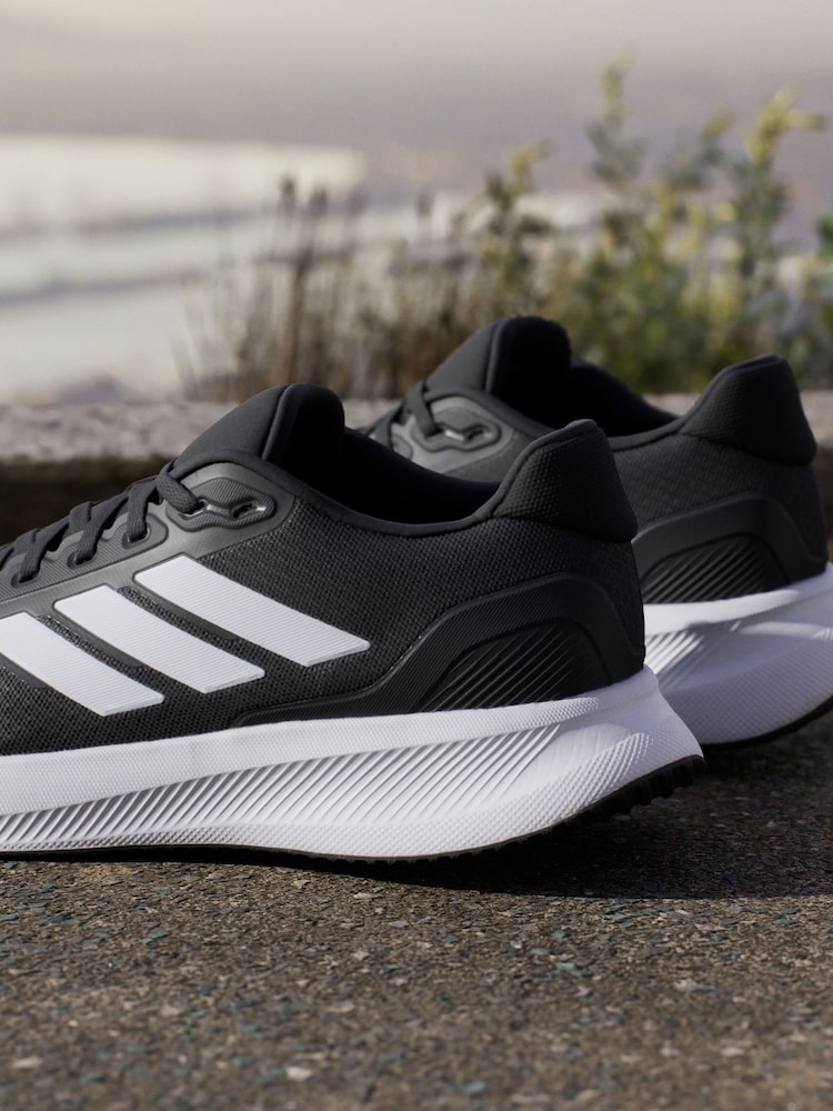 adidas Black/White Grand Court Trainers - Image 8 of 16