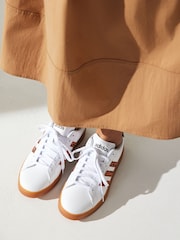 adidas White/Animal Grand Court 2.0 Trainers - Image 1 of 10