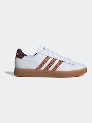 adidas White/Animal Grand Court 2.0 Trainers - Image 2 of 10