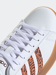 adidas White/Animal Grand Court 2.0 Trainers - Image 9 of 10