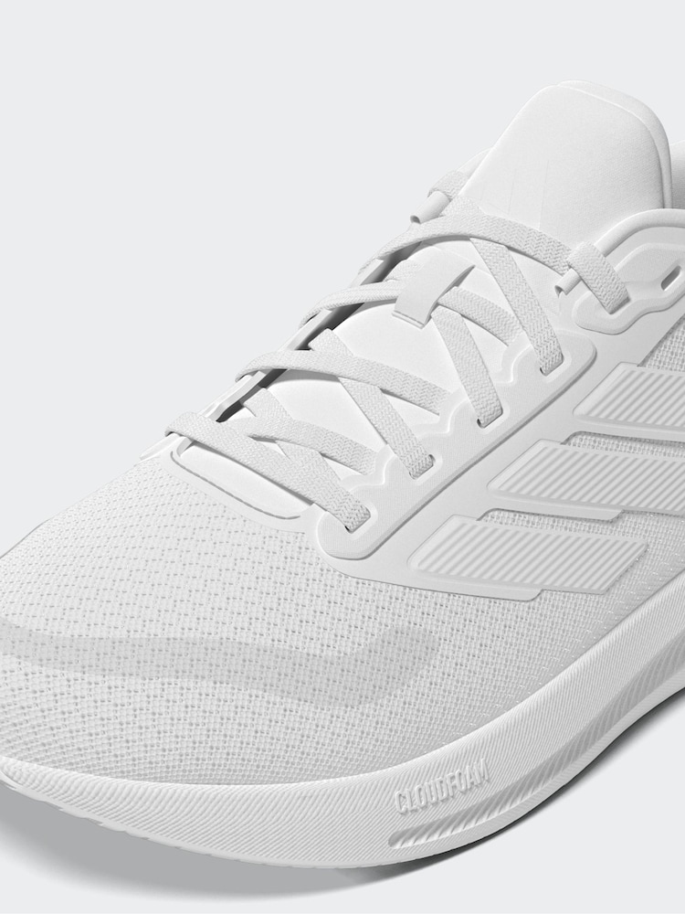 adidas Off White Runfalcon 5 Running Trainers - Image 12 of 17