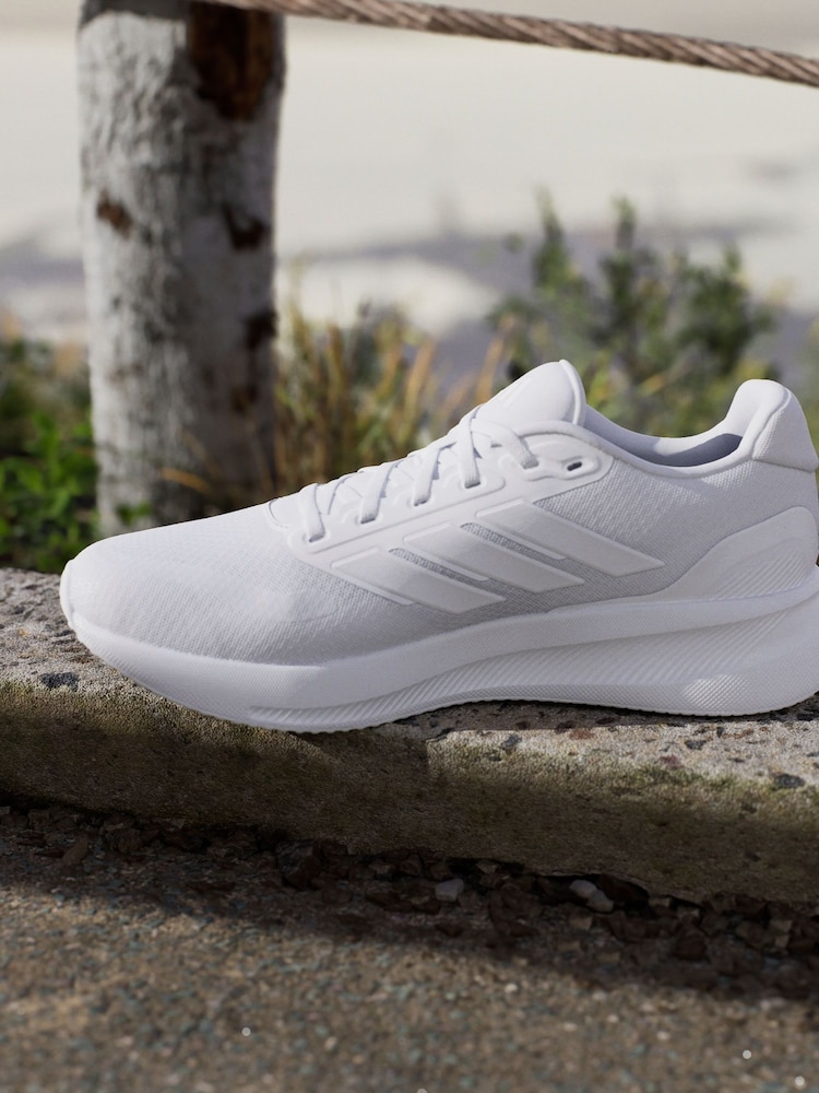 adidas Off White Runfalcon 5 Running Trainers - Image 3 of 17