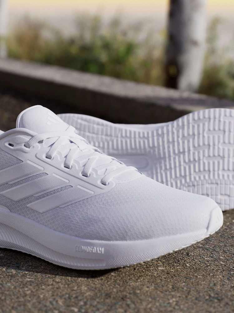 adidas Off White Runfalcon 5 Running Trainers - Image 8 of 17