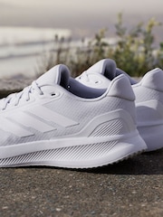 adidas Off White Runfalcon 5 Running Trainers - Image 9 of 17