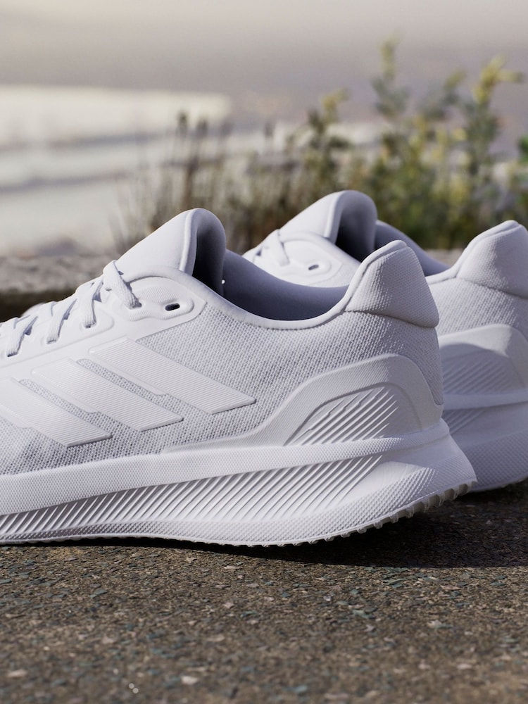 adidas Off White Runfalcon 5 Running Trainers - Image 9 of 17