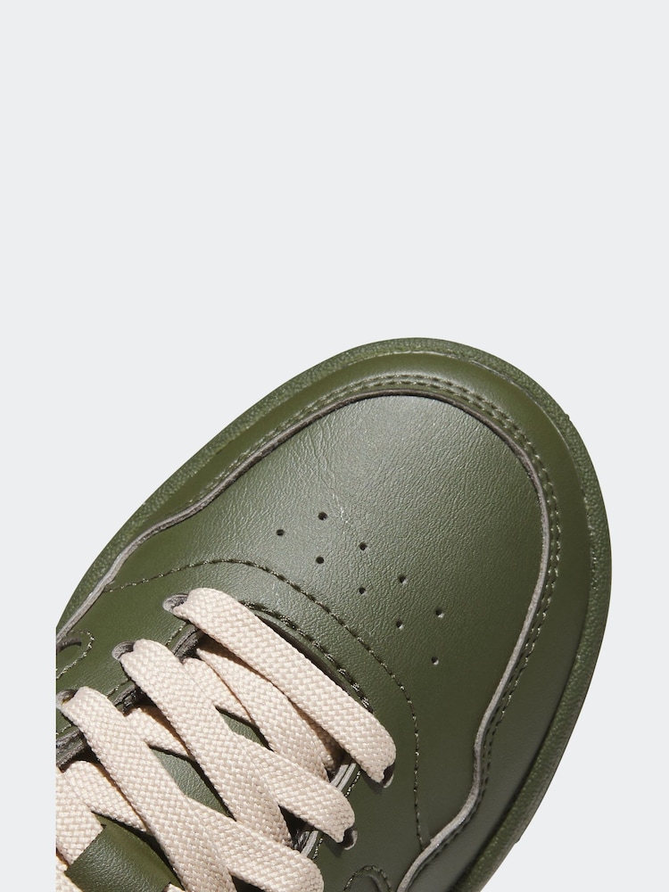 adidas Green Fur Lined Kids Sportswear Hoops Mid 3.0 Trainers - Image 8 of 8
