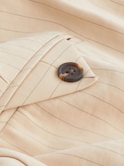 Neutral Pinstripe Tailored Wide Trousers - Image 6 of 6