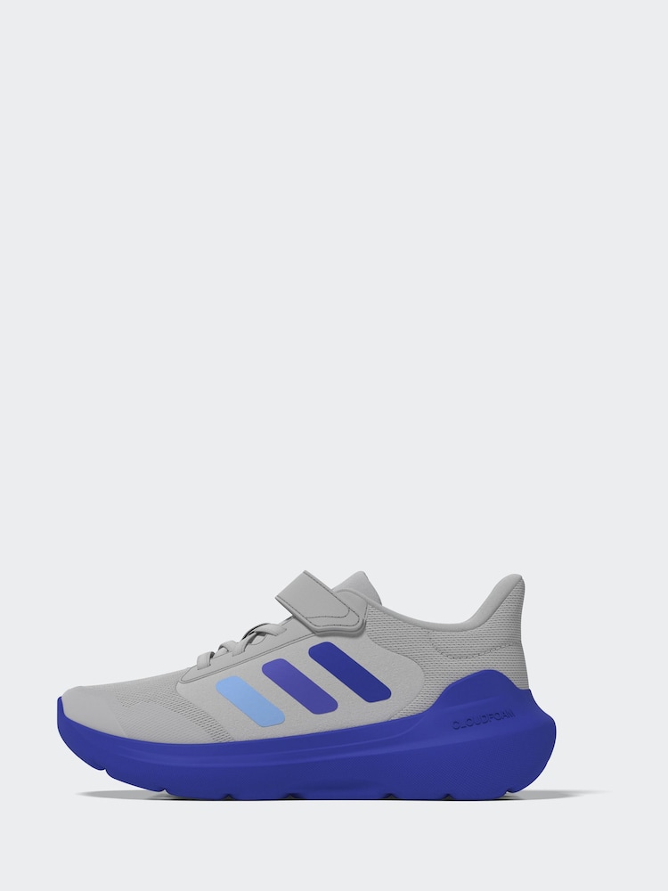 adidas Grey/Blue Kids Tensaur Run 3.0 Trainers - Image 2 of 5