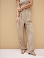 Stone - Figurbetonte Straight-Leg-Hose mit Bundfalte - Bild 3 von 8