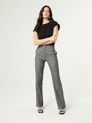 Grey Bootcut Tailored Trousers - Image 1 of 7
