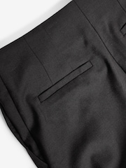Schwarz - Figurbetonte Straight-Leg-Hose mit Bundfalte - Bild 7 von 7