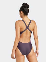 adidas Purple Colour Block C Back Swimsuit - Image 2 of 7