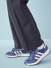 adidas Navy/White Run 72 Trainers - Image 1 of 12