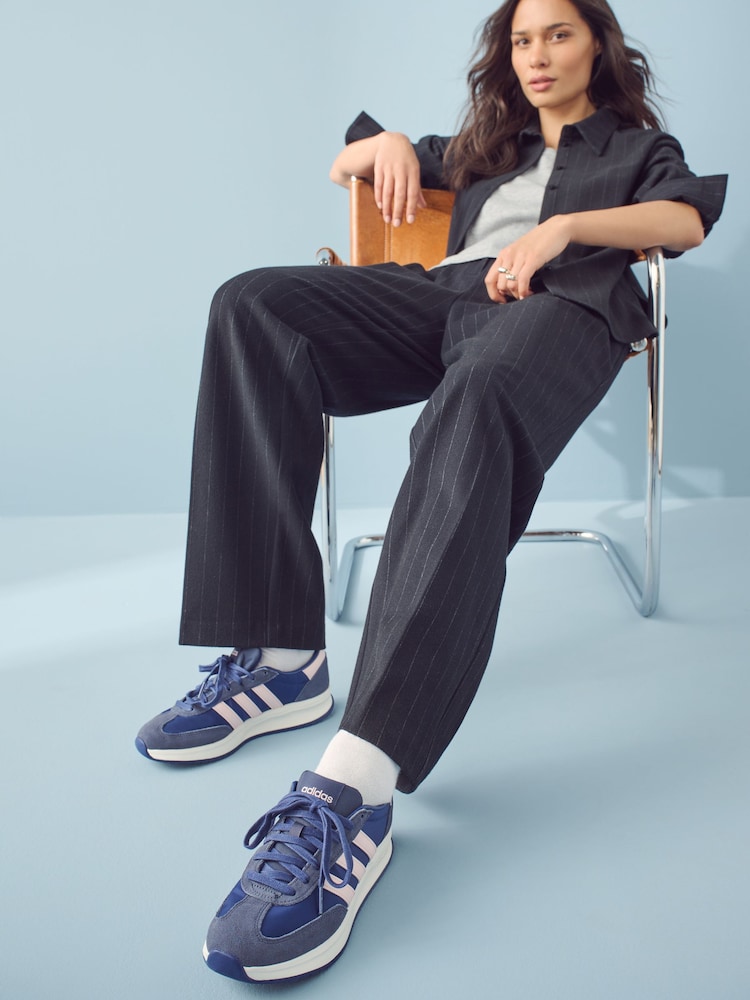 adidas Navy/White Run 72 Trainers - Image 3 of 12