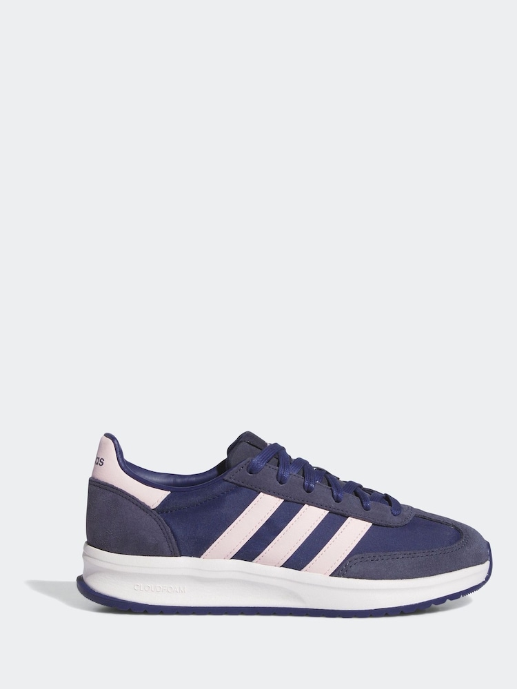 adidas Navy/White Run 72 Trainers - Image 4 of 12