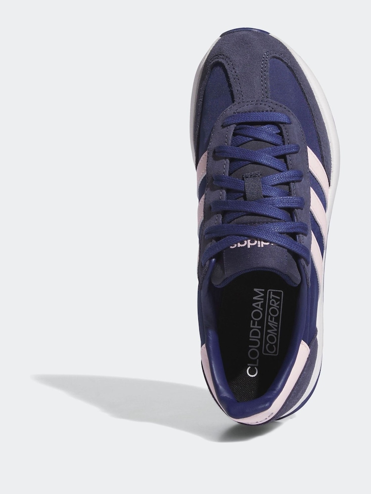 adidas Navy/White Run 72 Trainers - Image 9 of 12