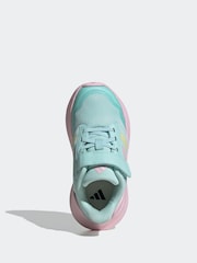 adidas Green/Pink Kids Tensaur Run 3.0 Trainers - Image 3 of 8