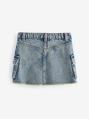 Tinted Denim 100% Cotton Cargo Skirt (3-16yrs) - Image 4 of 5
