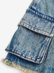 Tinted Denim 100% Cotton Cargo Skirt (3-16yrs) - Image 5 of 5