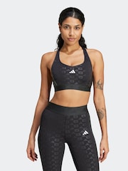 adidas Black Power Hyperglam Medium Support Bra - Image 1 of 7