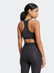 adidas Black Power Hyperglam Medium Support Bra - Image 2 of 7