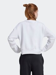adidas White Glam Crew Sweatshirt - Image 2 of 6