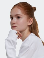 adidas White Glam Crew Sweatshirt - Image 3 of 6