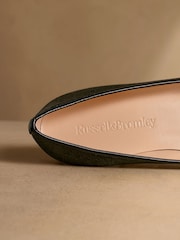 Russell & Bromley Black Snake Charming Ballet Flats - Image 5 of 7