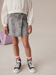 Серый - 100% Хлопковые джинсы Skort (3-16yrs) - Изображение 2 из 6
