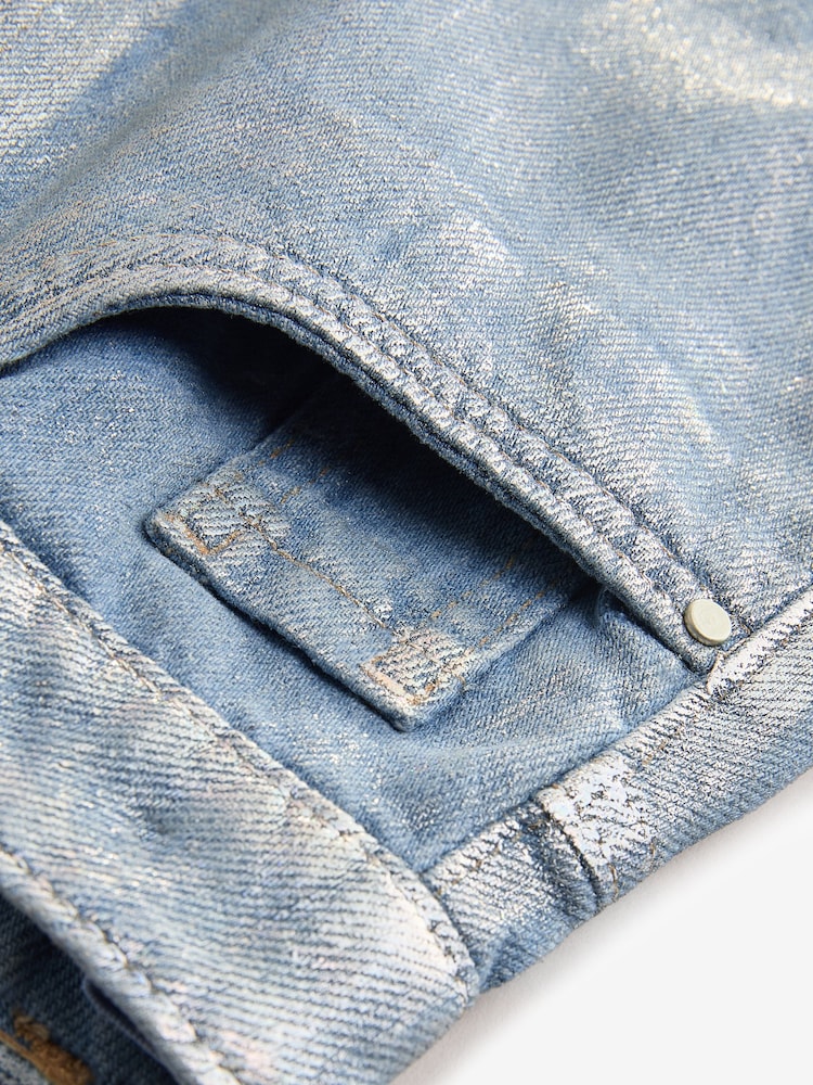 Mittelblau - Rock aus Folienmaterial mit 100 % Baumwolle (3–16 J.) - Bild 8 von 8
