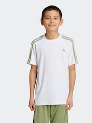 adidas Off White Sportswear Junior Train Essentials AEROREADY 3-Stripes Regular-Fit T-Shirt - Image 1 of 7