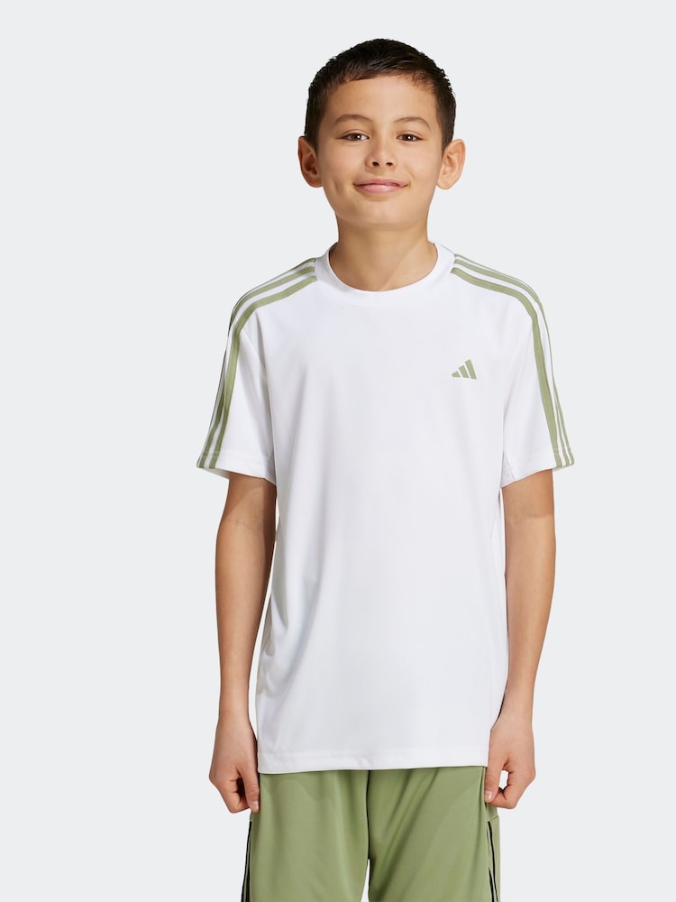 adidas Off White Sportswear Junior Train Essentials AEROREADY 3-Stripes Regular-Fit T-Shirt - Image 1 of 7