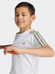 adidas Off White Sportswear Junior Train Essentials AEROREADY 3-Stripes Regular-Fit T-Shirt - Image 5 of 7
