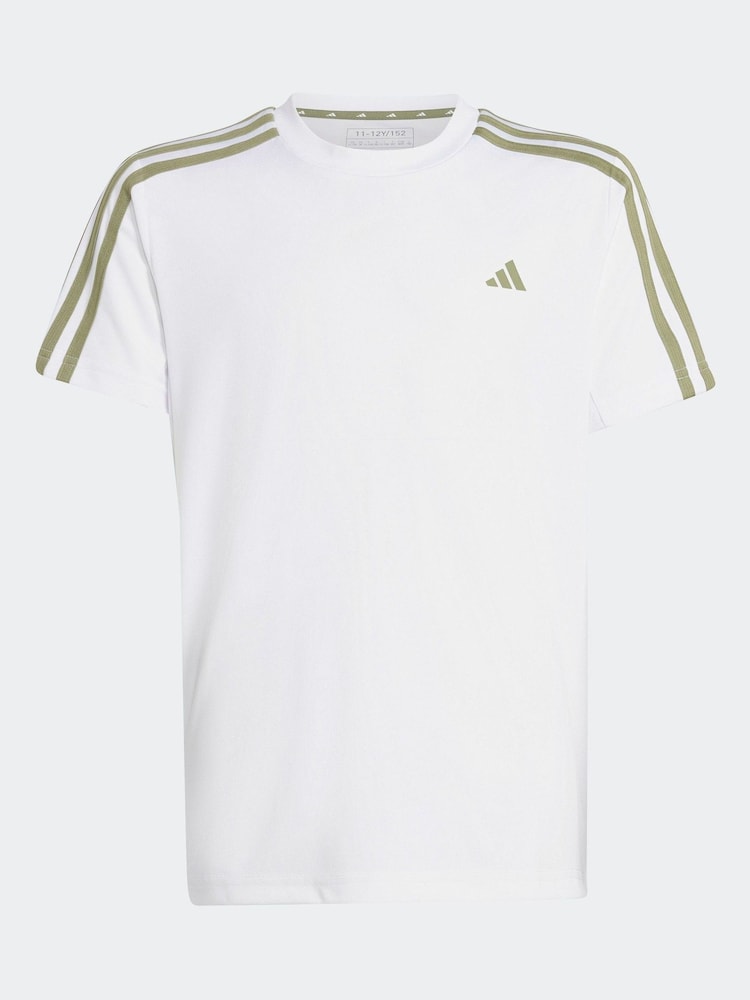 adidas Off White Sportswear Junior Train Essentials AEROREADY 3-Stripes Regular-Fit T-Shirt - Image 7 of 7