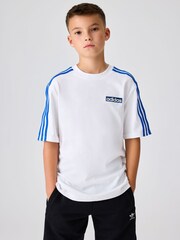 adidas White Kids Originals 100% Cotton T-Shirt - Image 1 of 7